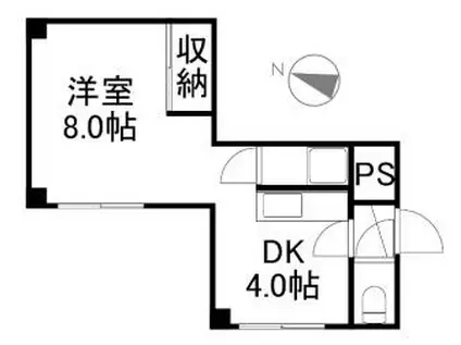 イーハトーブ啓明(1DK/3階)の間取り写真