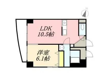 ブレッシング札幌中央(1LDK/5階)の間取り写真