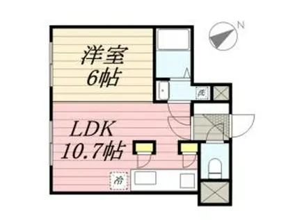 PROGRESS(1LDK/1階)の間取り写真