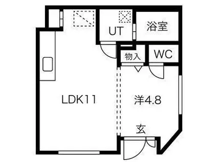 PROGRESS(1LDK/3階)の間取り写真