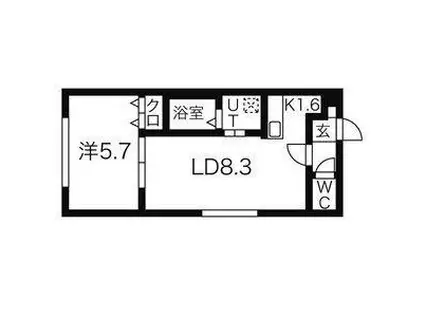 リージェントN札幌(1LDK/5階)の間取り写真