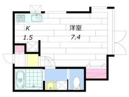 グランシャリオ(1K/2階)の間取り写真