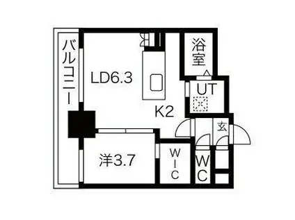 MODENA CENTRO(1LDK/7階)の間取り写真