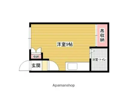 ユーアイハイツI(ワンルーム/1階)の間取り写真