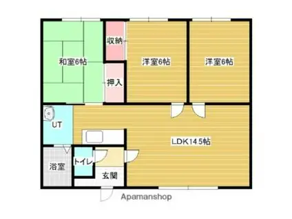 ルーベデンス77A(3LDK/3階)の間取り写真