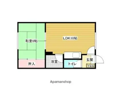 コーポ7(1LDK/1階)の間取り写真