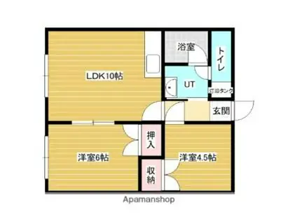 中田マンション(2LDK/1階)の間取り写真