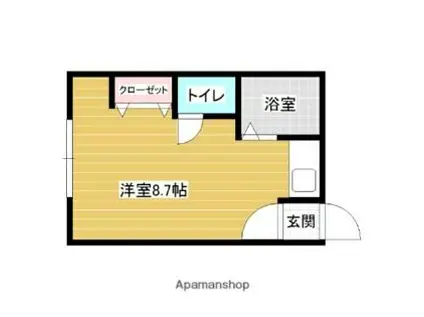 ソーシャルアパートメントRITZ(ワンルーム/3階)の間取り写真