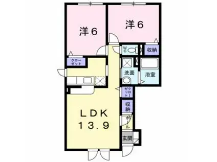 セイバリーブリーズ(2LDK/1階)の間取り写真