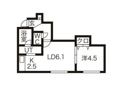 セントニア919A(1LDK/2階)の間取り写真