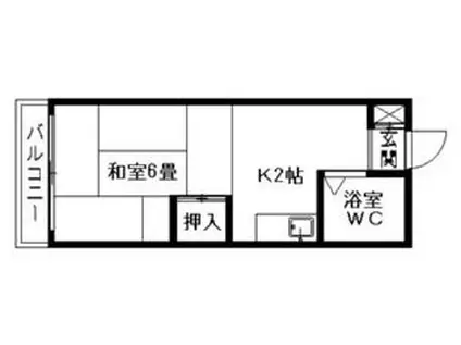 第81松井ビル(ワンルーム/5階)の間取り写真
