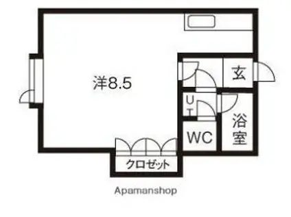 文京台レジデンスI(ワンルーム/2階)の間取り写真