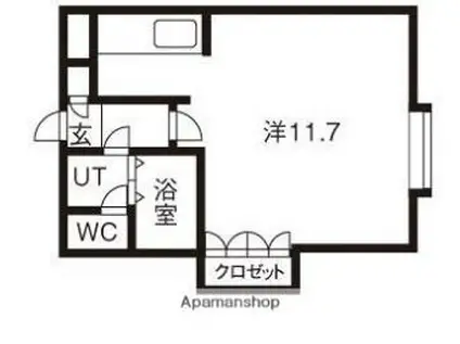 文京台レジデンスII(ワンルーム/3階)の間取り写真