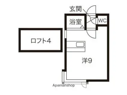 AMS文京台南町19B(ワンルーム/2階)の間取り写真