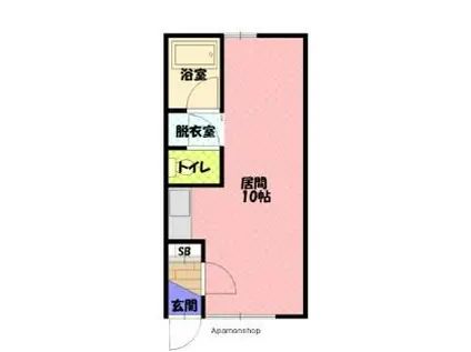 コーポさえき(ワンルーム/2階)の間取り写真