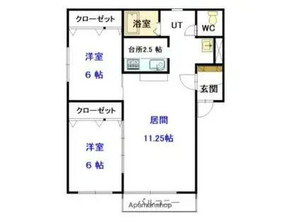 エスティパレスTAIRA(2LDK/1階)の間取り写真