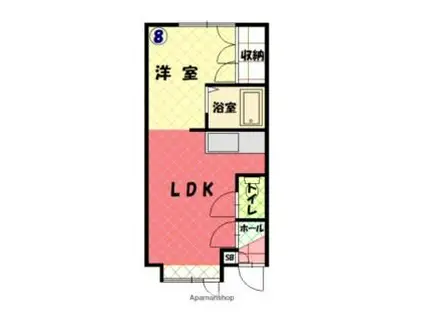 エスポアール(1LDK/1階)の間取り写真