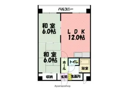 7条レジデンス(2LDK/3階)の間取り写真