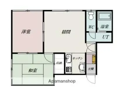 パークハイツ(2LDK/1階)の間取り写真