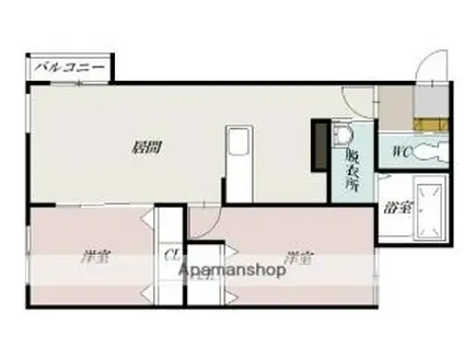 4-24MS(2LDK/2階)の間取り写真