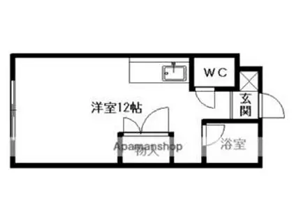 スモット清田II(ワンルーム/1階)の間取り写真