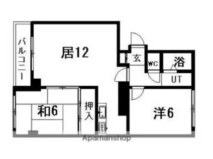 サンライズマンション III(2LDK/1階)の間取り写真