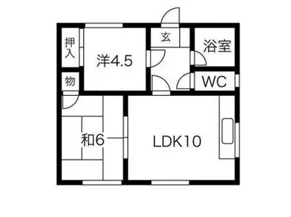 マンション豊岡(2LDK/2階)の間取り写真