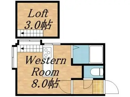 ハイライフ円山(ワンルーム/3階)の間取り写真