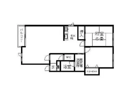 ノースシティー27(2LDK/1階)の間取り写真