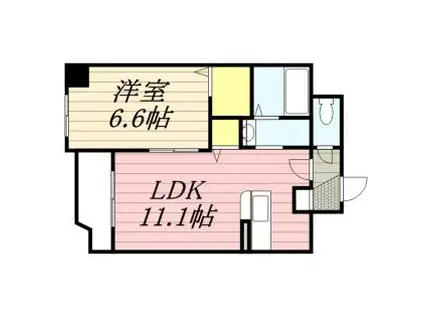 IZOU(1LDK/10階)の間取り写真