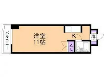札幌グランドハイツ(1DK/5階)の間取り写真