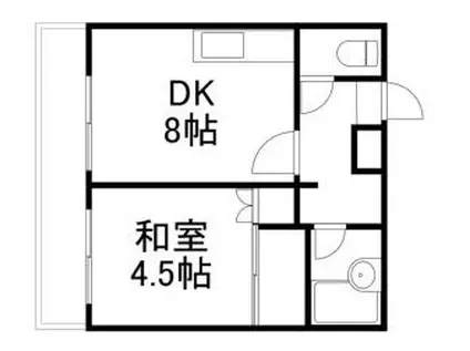 第53松井ビル(1DK/7階)の間取り写真