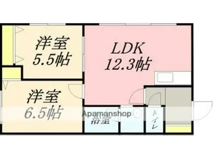 MS・SAKURA(2LDK/1階)の間取り写真