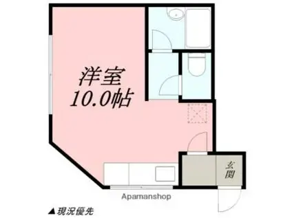 コーポカンダI(ワンルーム/2階)の間取り写真