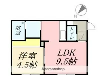 グラシアス(1LDK/1階)の間取り写真