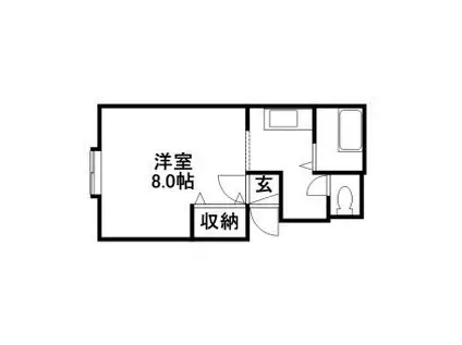 春香96(1K/1階)の間取り写真