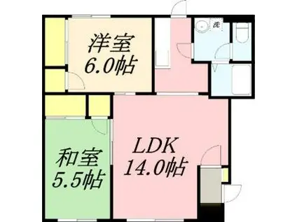 メゾンド和光3号棟(2LDK/2階)の間取り写真