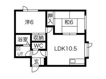 KITABI21(2LDK/2階)の間取り写真