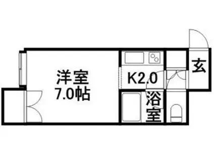 パステル本通11A(1K/2階)の間取り写真