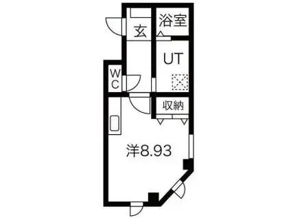 今井ビル(ワンルーム/3階)の間取り写真