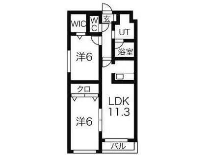 プリマベーラ(2LDK/3階)の間取り写真