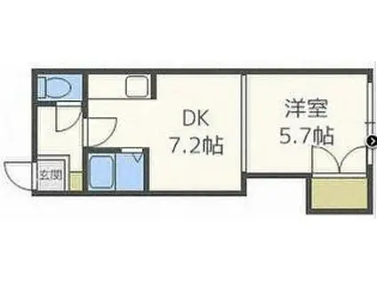 デベックス澄川47(1DK/2階)の間取り写真