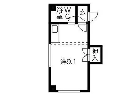 グランカトレア菊水(ワンルーム/3階)の間取り写真