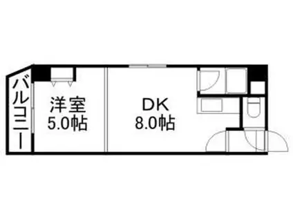 札幌市電2系統 西線６条駅 徒歩6分 11階建 築30年(1LDK/4階)の間取り写真