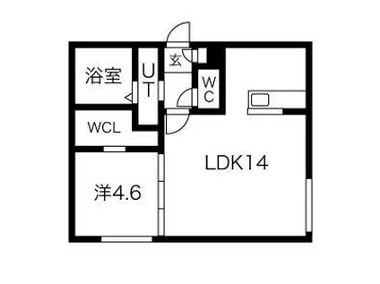 南15西9MS(1LDK/2階)の間取り写真