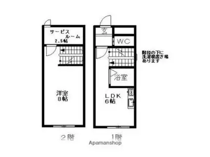 ブランドール(1SDK/1階)の間取り写真