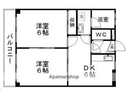 クラウンハイムNAKANO(2DK/3階)の間取り写真
