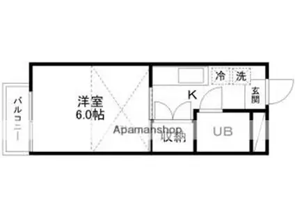 BLOOM01(1K/4階)の間取り写真