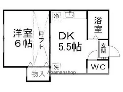 ロイヤルパレス青山(1DK/1階)の間取り写真