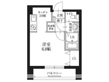 HF仙台レジデンスイースト(1K/10階)の間取り写真